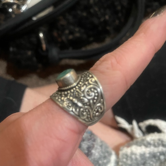 Sterling silver emerald rings - Picture 2 of 4